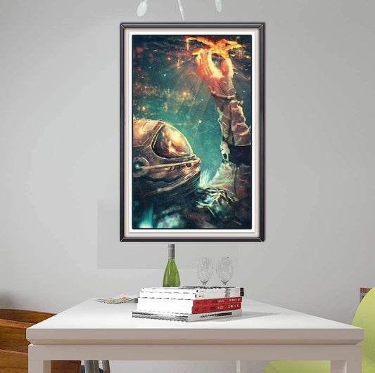 Astronaut Diamond Painting with AB