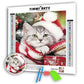 Christmas Cute Meowy AB Drill Diamond Painting