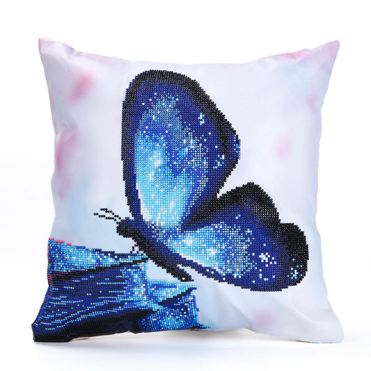 Blue Butterfly Cushion Cover