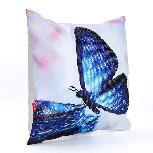 Blue Butterfly Cushion Cover