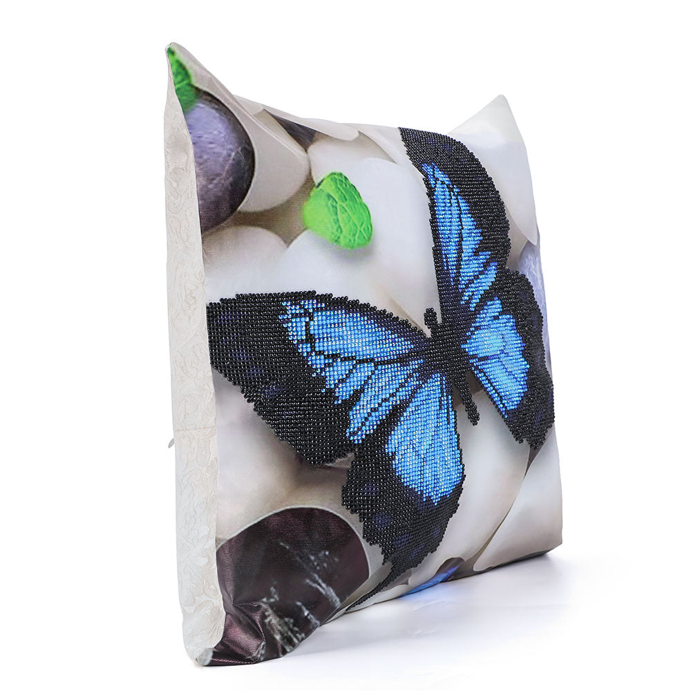 Butterfly On The Stone Cushion Cover