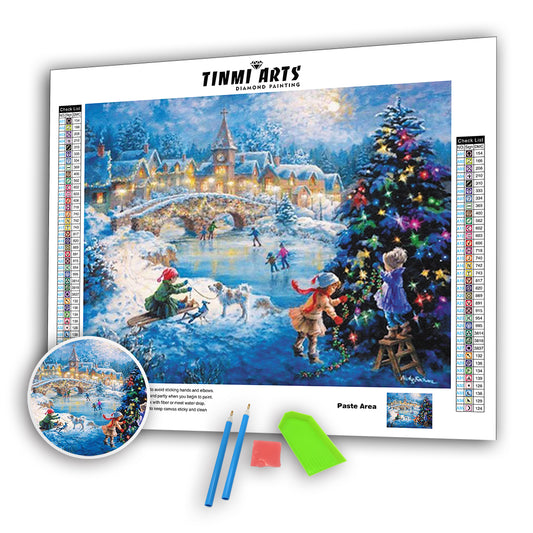 Christmas Playing Children AB Drill Diamond Painting