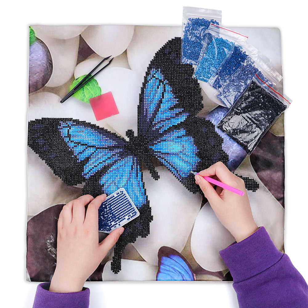 Butterfly On The Stone Cushion Cover