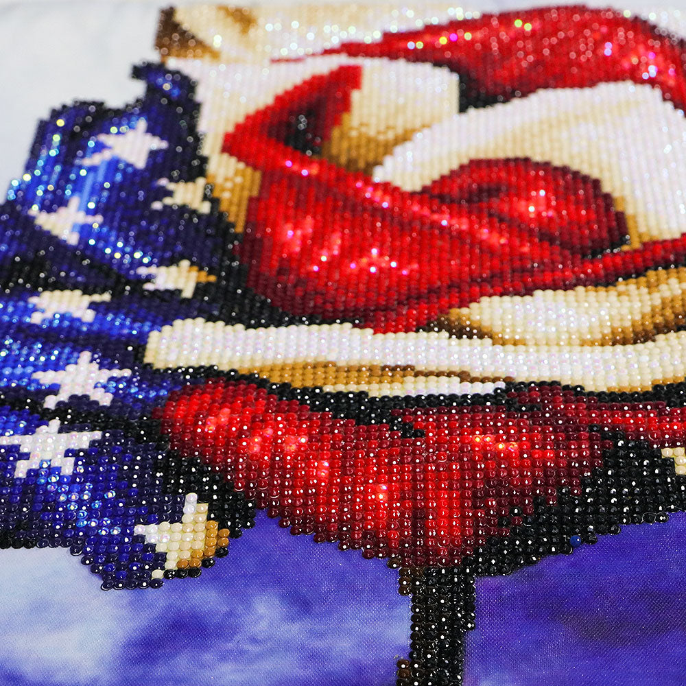 American Flag Rose Diamond Painting Cushion Cover