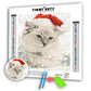 Christmas White Cat Diamond Painting