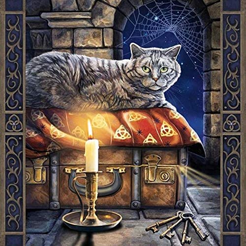 Cat and Candle AB Drill Diamond Painting