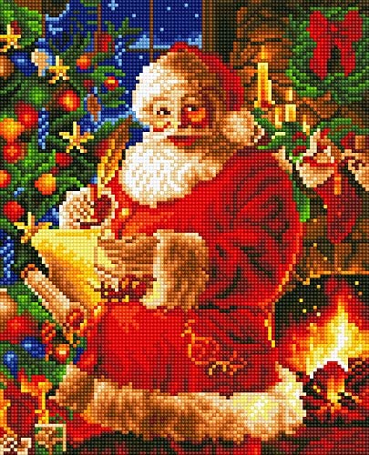 Christmas Smiling Santa Claus Diamond Painting AB Drill