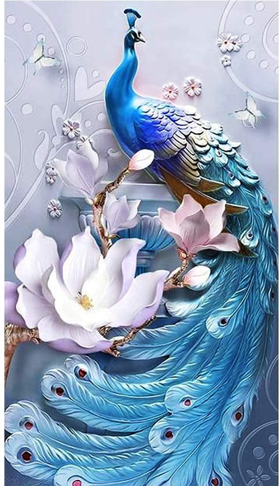 Blue Peacock AB Drill Diamond Painting