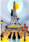 Cat and Eiffel Tower AB Drill Diamond Painting