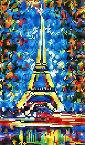 Blue Paris Tower AB Drill Diamond Painting