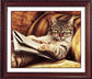 Cat Wearing Glasses AB Drill Diamond Painting