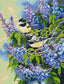 Blue Flower and Birds AB Drill Diamond Painting