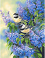 Blue Flower and Birds AB Drill Diamond Painting