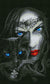 Blue Eyes Women and Cat AB Drill Diamond Painting