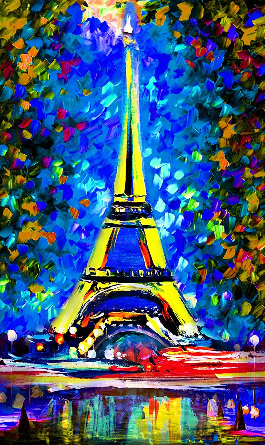 Blue Paris Tower AB Drill Diamond Painting