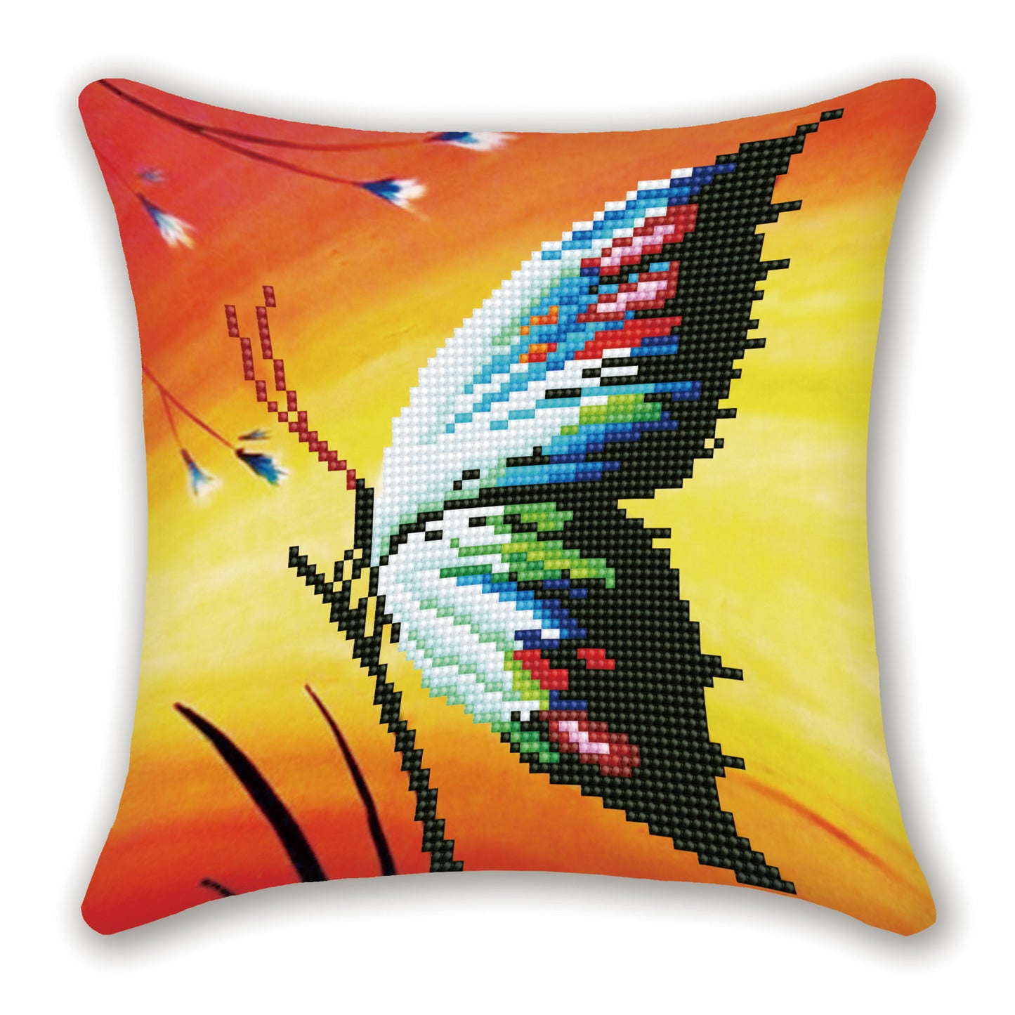 Butterfly In The Sunset Cushion Cover