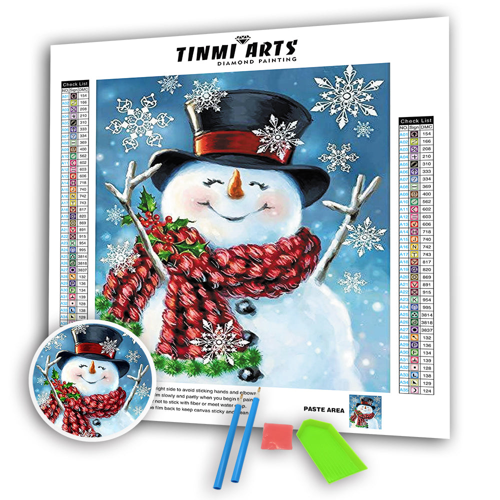 Christmas Snowman AB Drill Diamond Painting