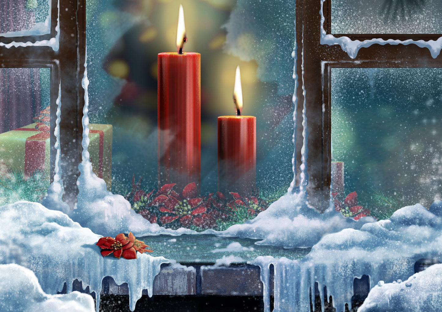 Christmas Candle AB Drill Diamond Painting