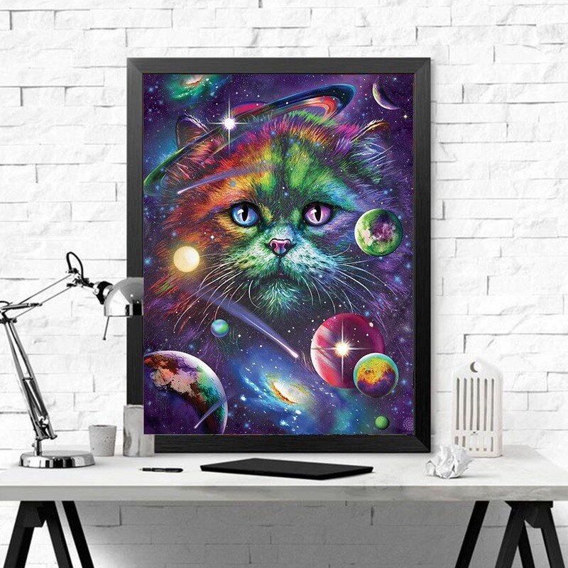 5D Diamond Painting Kits Cat Pictures Full Round With AB Drill Crafts Kit