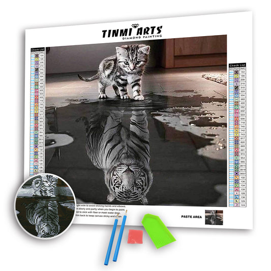 Cat Becomes Tiger AB Drill Diamond Painting