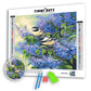 Blue Flower and Birds AB Drill Diamond Painting