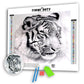 Black and White Tiger AB Drill Diamond Painting