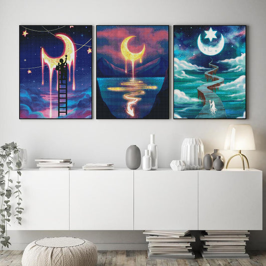 5d Full Square/Round Cartoon Moon Diamond Painting Embroidery Mosaic Embroidery Home Decor