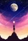5d Full Square/Round Cartoon Moon Diamond Painting Embroidery Mosaic Embroidery Home Decor