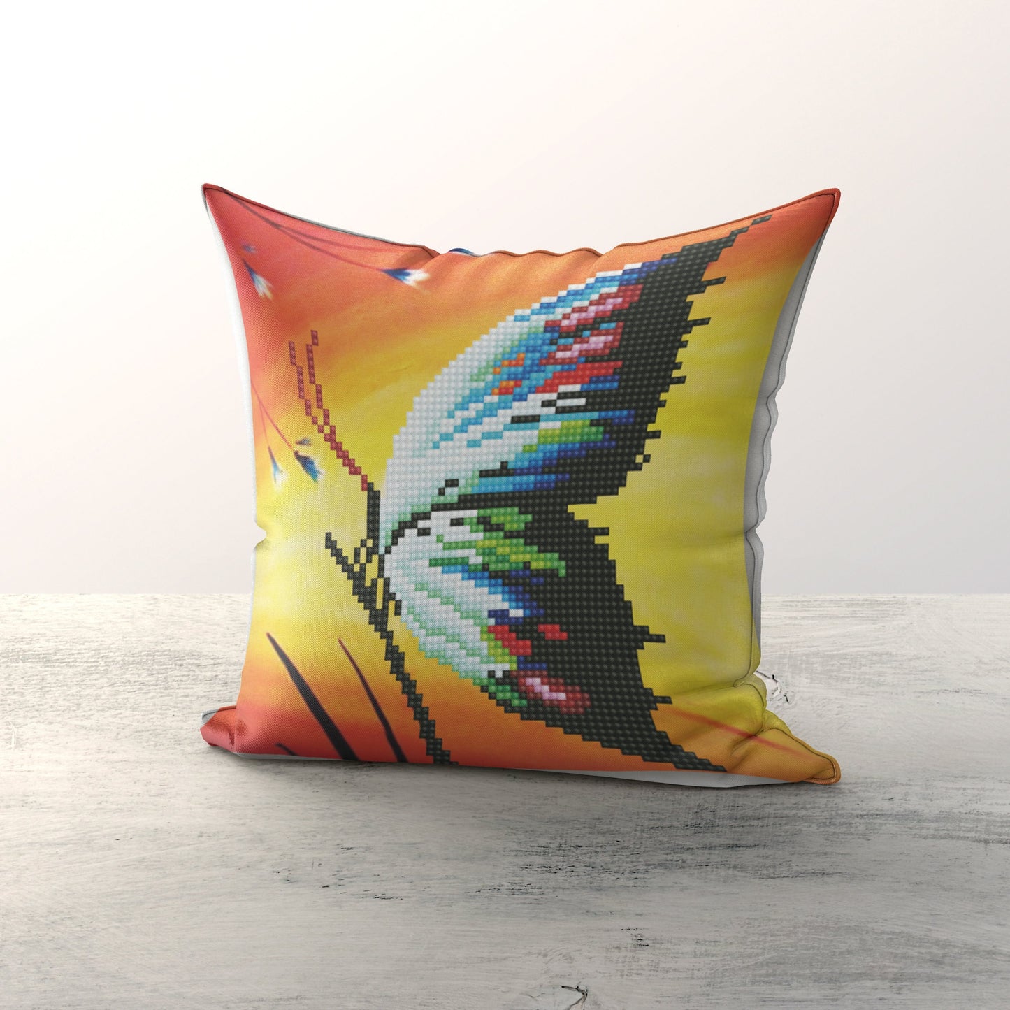 Butterfly In The Sunset Cushion Cover