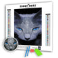 Blue Eyes Cat AB Drill Diamond Painting