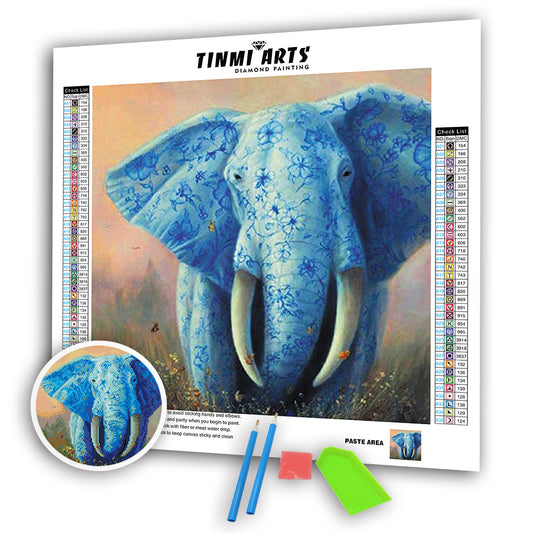 Blue Elephant AB Drill Diamond Painting